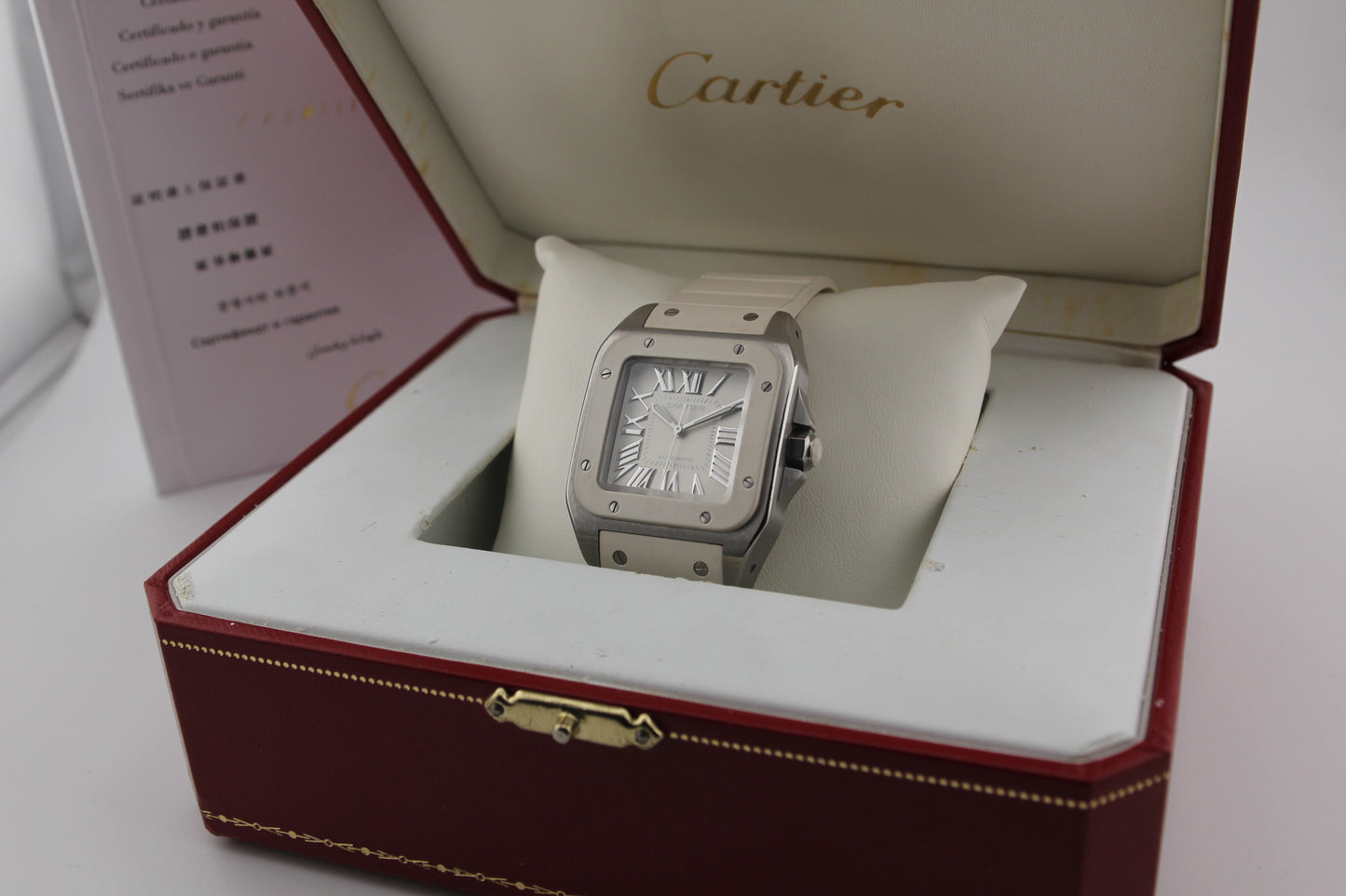 SPEED WATCHES Cartier Santos 100 – Ref. W20122U2 - full size product image