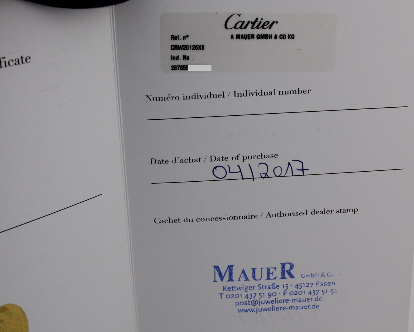 Cartier Santos 2878