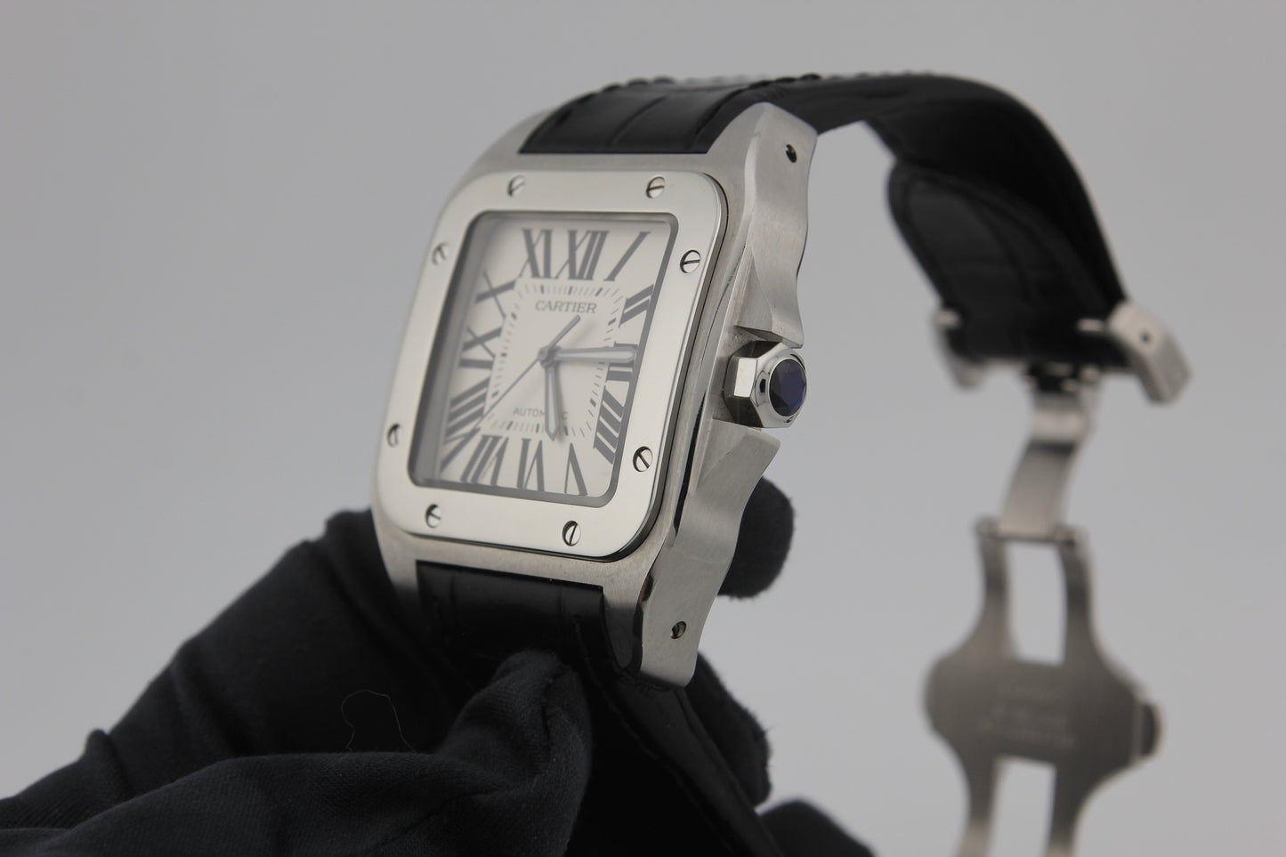 SPEED WATCHES Cartier Santos 100 Automatic – Ref. W20073X8 - full size product image