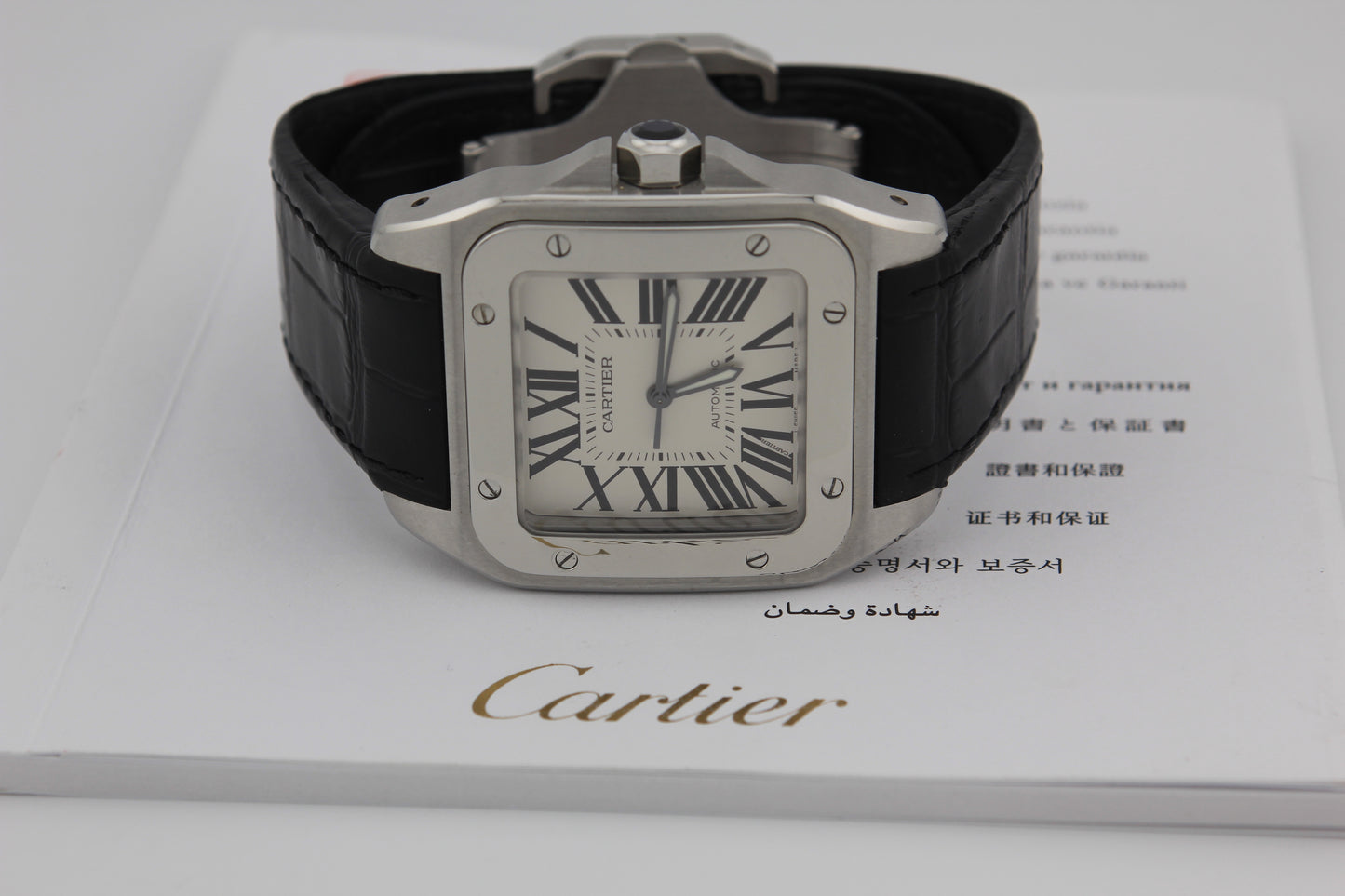 SPEED WATCHES Cartier Santos 100 Automatic – Ref. W20073X8 - full size product image