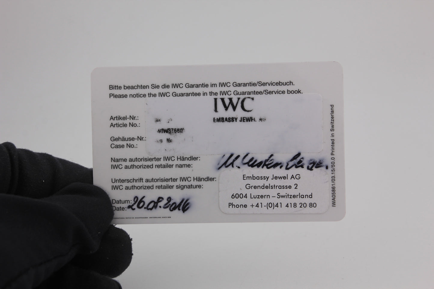 SPEED WATCHES IWC Aquatimer Chronograph Cousteau – Ref. IW376805 - full size product image